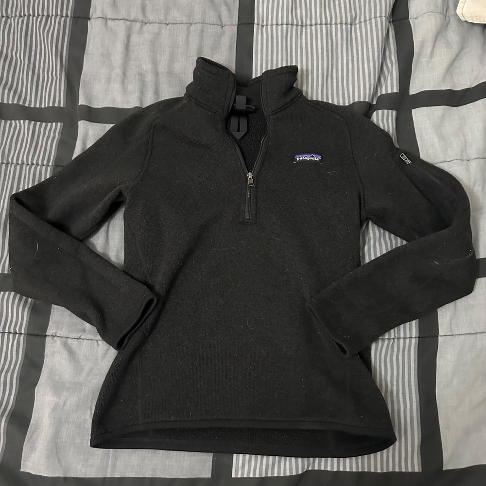 Patagonia Quarter Zip Sweater Women's Small Black Sweater